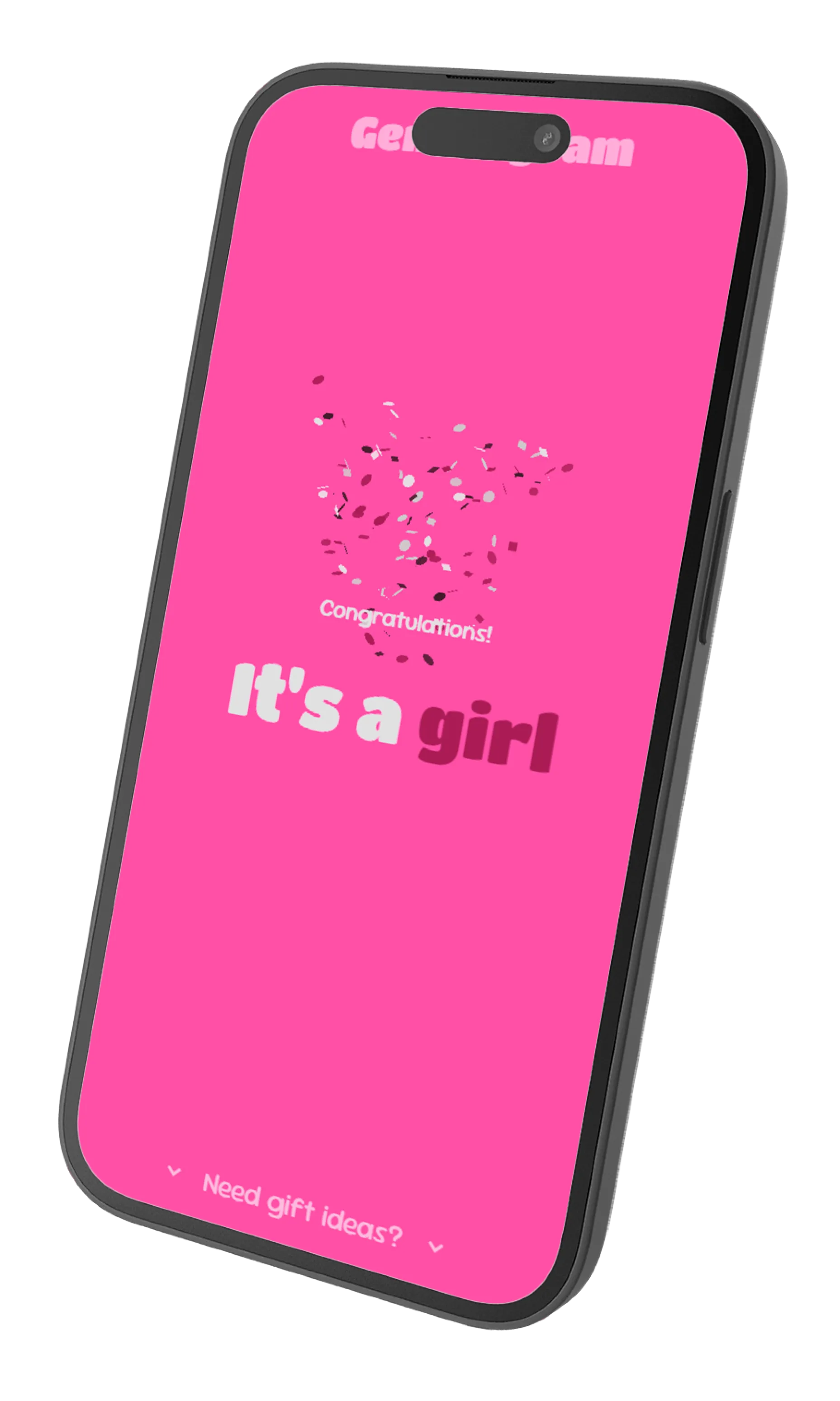 Gendergram Gender Reveal App Preview